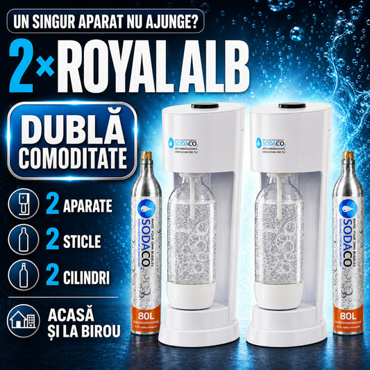 Pachet 2 × Royal Starter SodaCo Alb