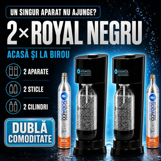 Pachet 2 × Royal Starter SodaCo Negru
