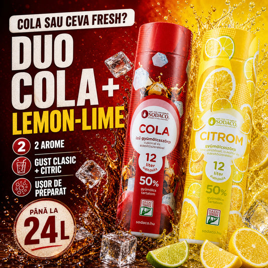 Pachet Duo Sirop Cola + Lemon-Lime