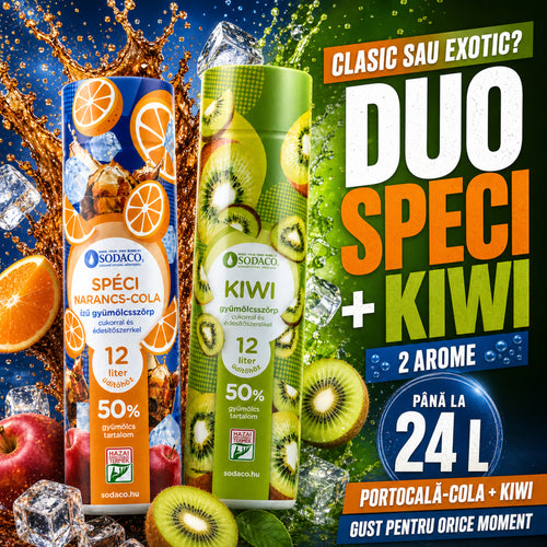 Pachet Duo Sirop Cola-Portocală + Kiwi