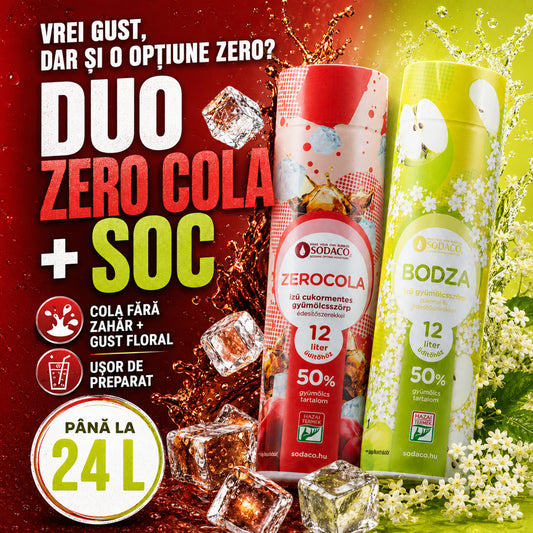 Pachet Duo Sirop Zero Cola + Soc