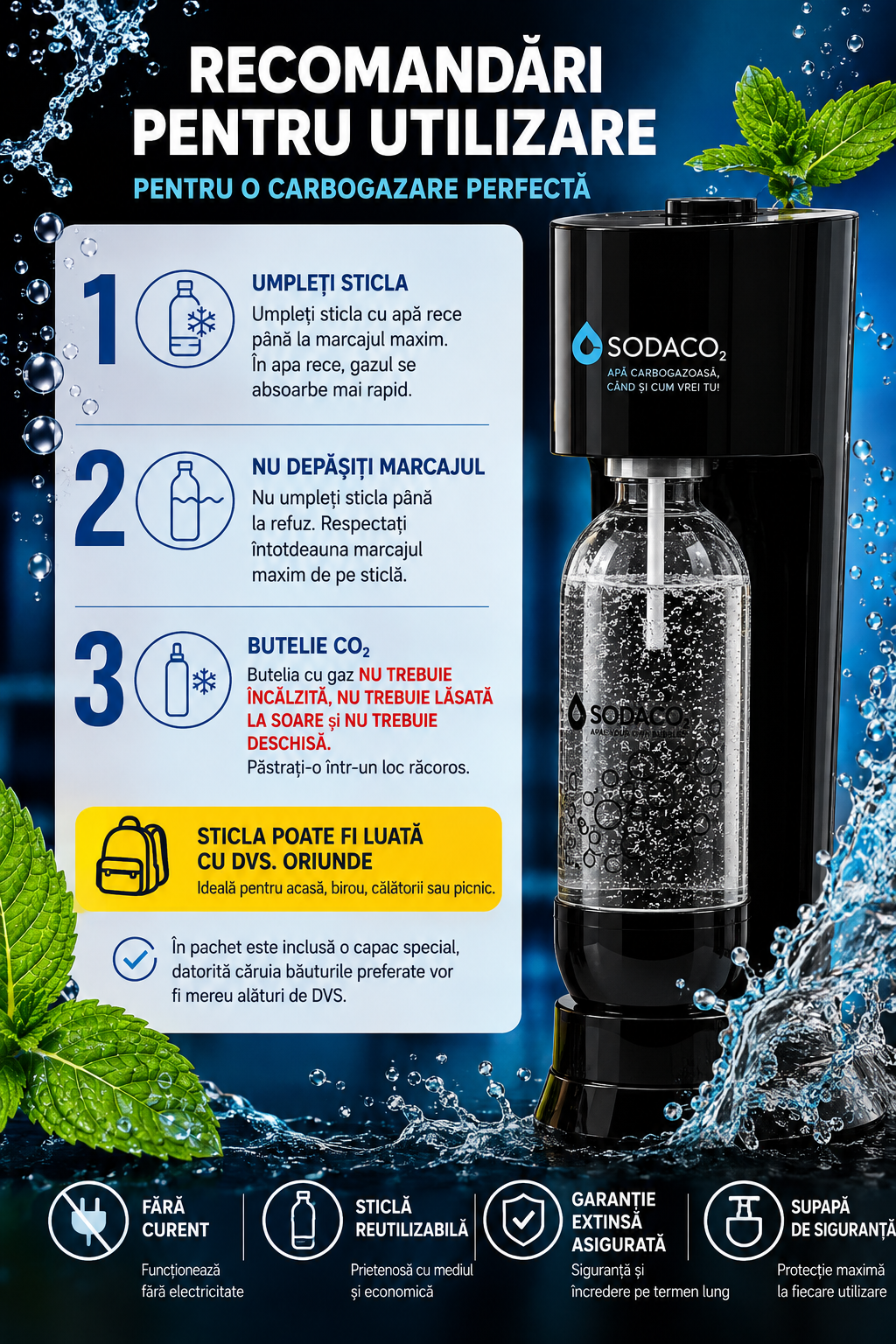 Pachet Royal Negru + 1 Cilindru CO2 în Plus