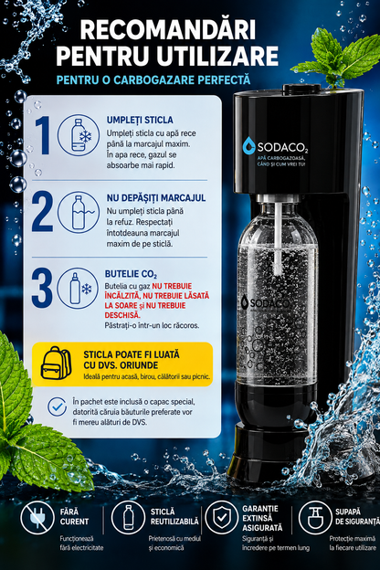 Pachet Royal Negru + 1 Cilindru CO2 în Plus