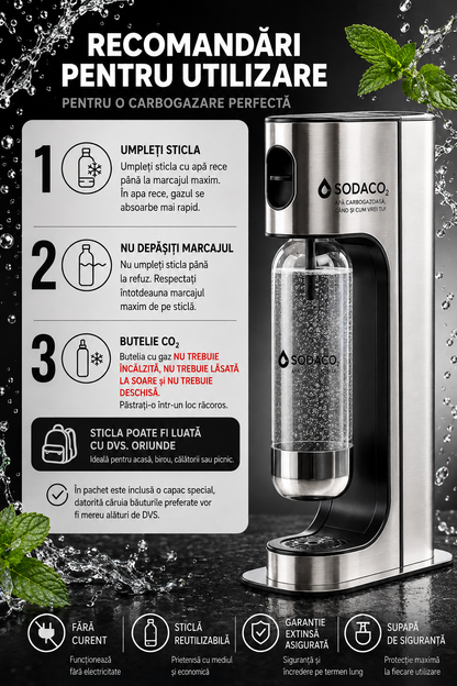 Aparat sifon SodaCo Inox