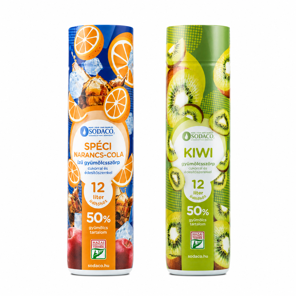 Pachet Duo Sirop Cola-Portocală + Kiwi