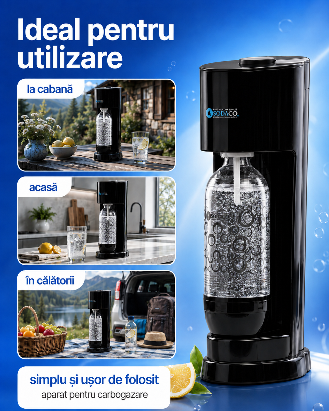 Pachet Royal Negru + 1 Cilindru CO2 în Plus