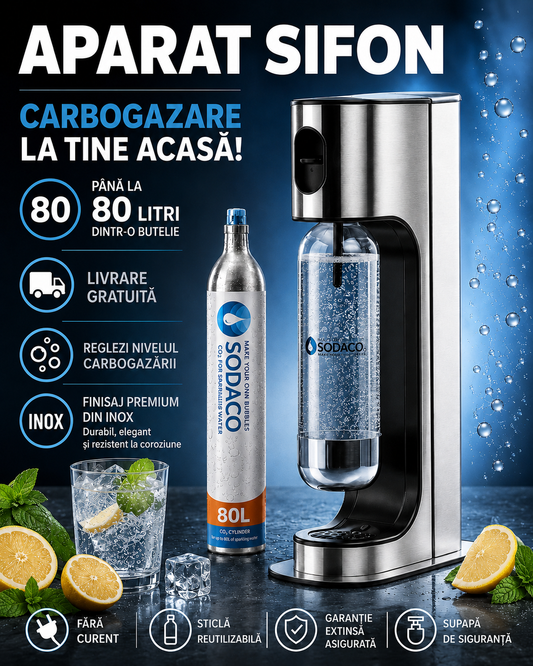 Aparat sifon SodaCo Inox